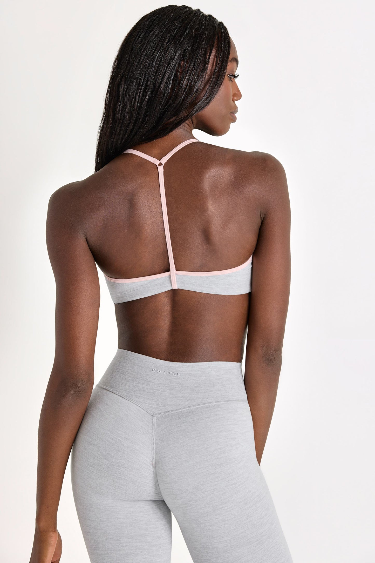 Soft Active Sports Bra in Grey Marl