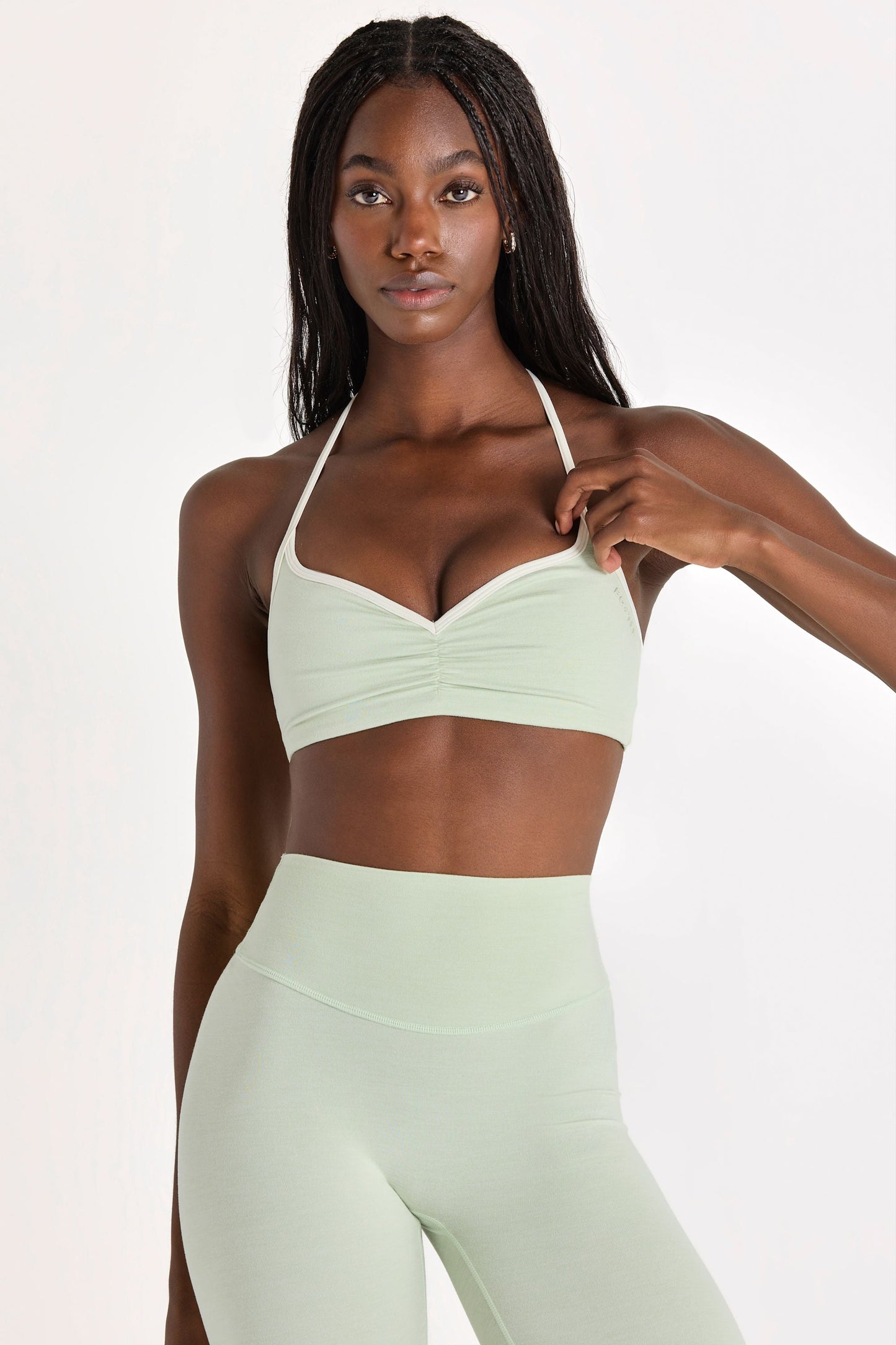 Soft Active Sports Bra in Sage Marl