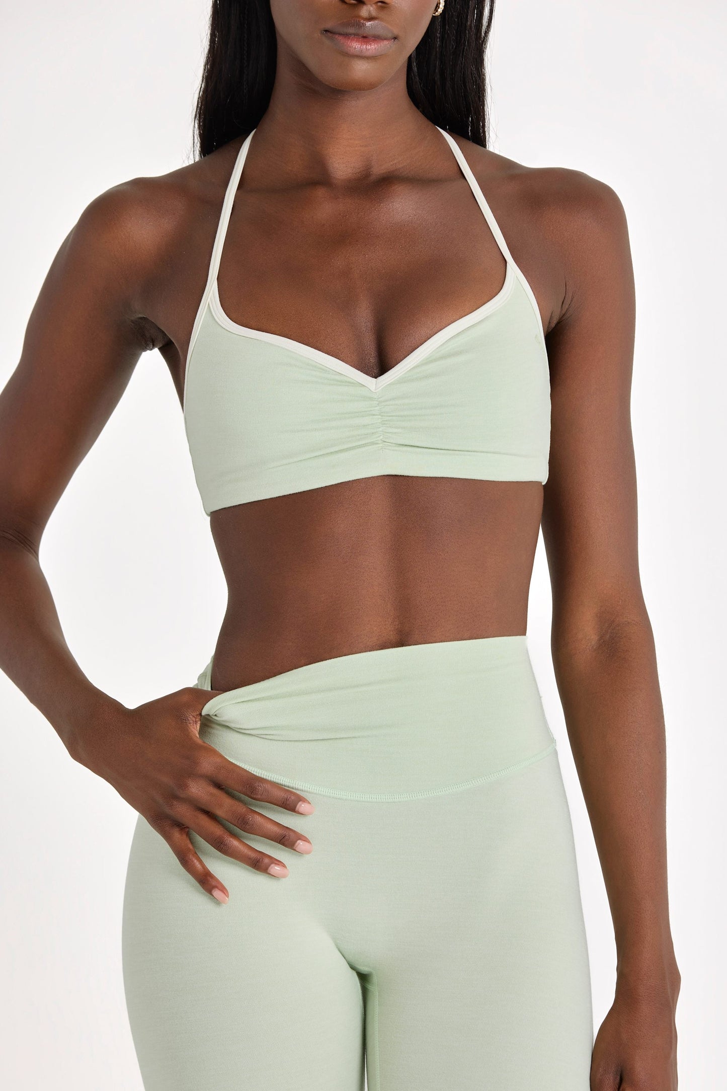 Soft Active Sports Bra in Sage Marl