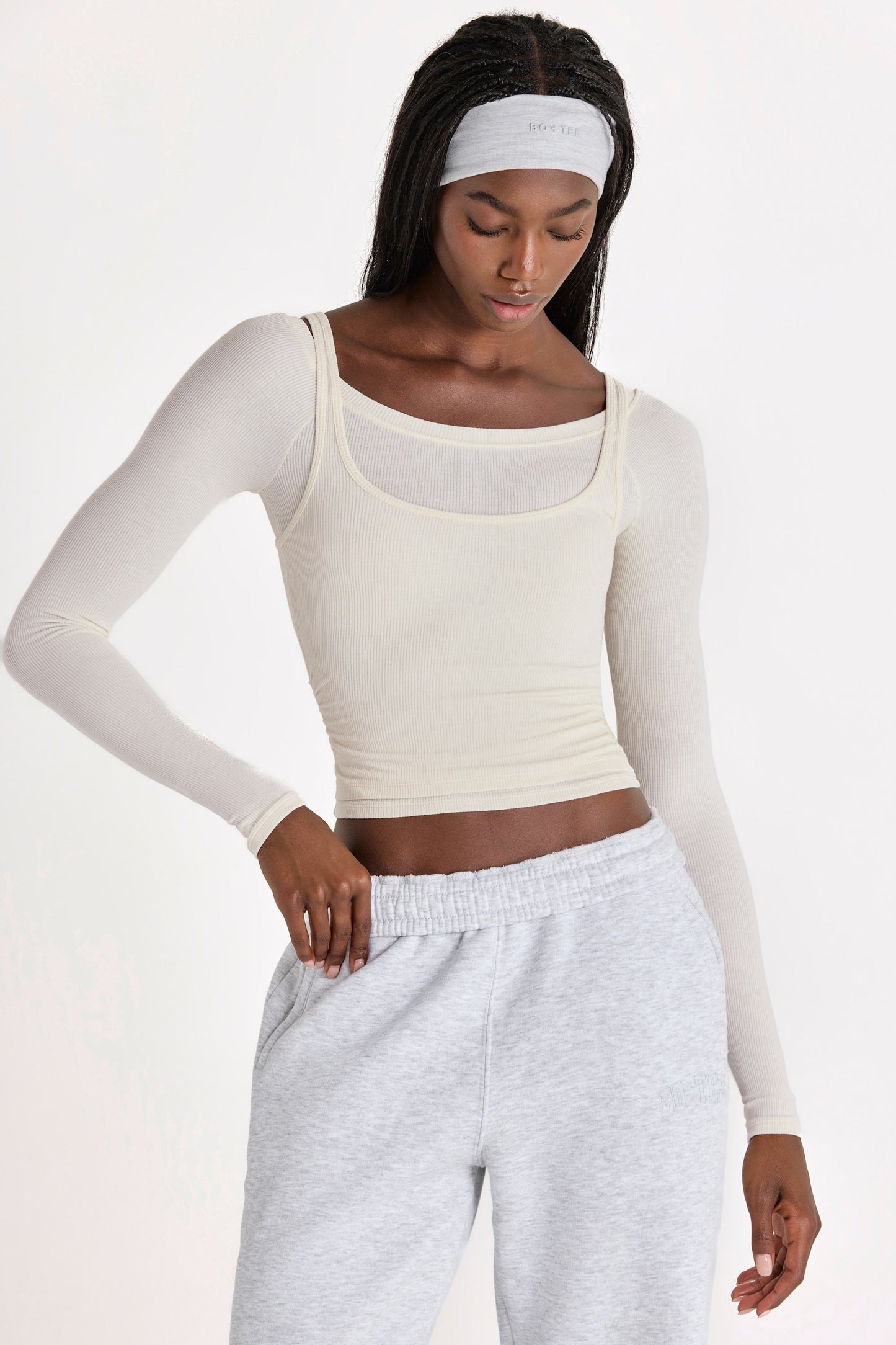 Modal Layered Top in Ivory
