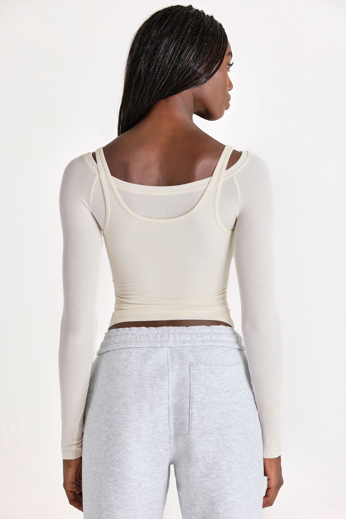 Modal Layered Top in Ivory