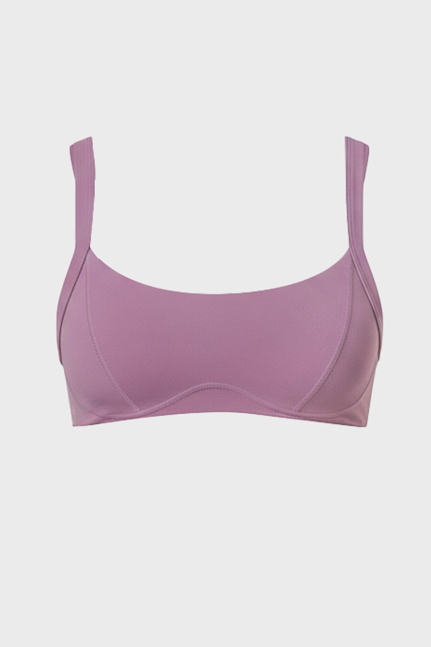 Soft Active Seam-Detail Sports Bra in Dusk