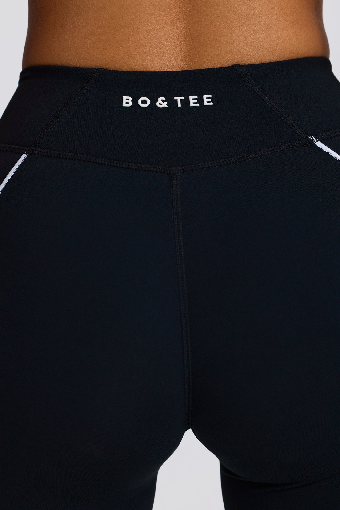 Soft Active Contrast Leggings in Black