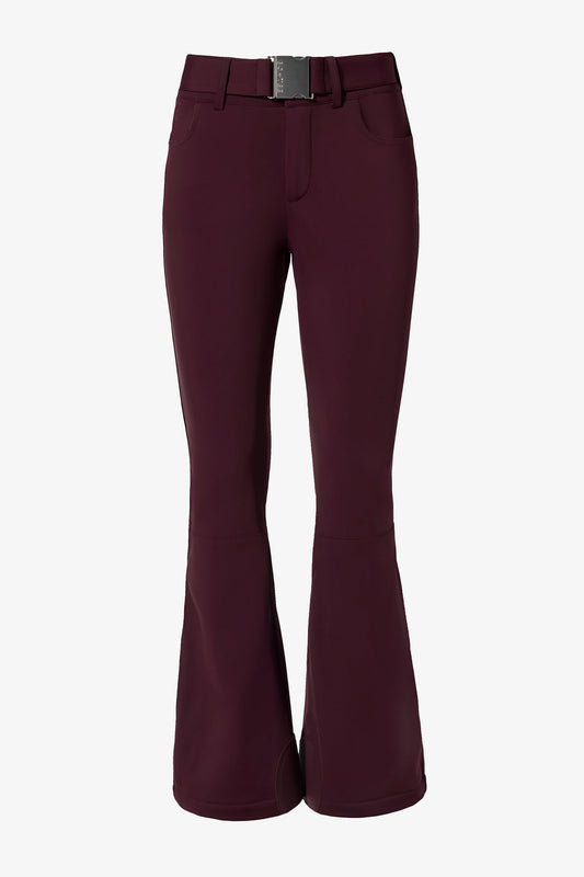Waterproof Belted Ski Salopettes in Burgundy
