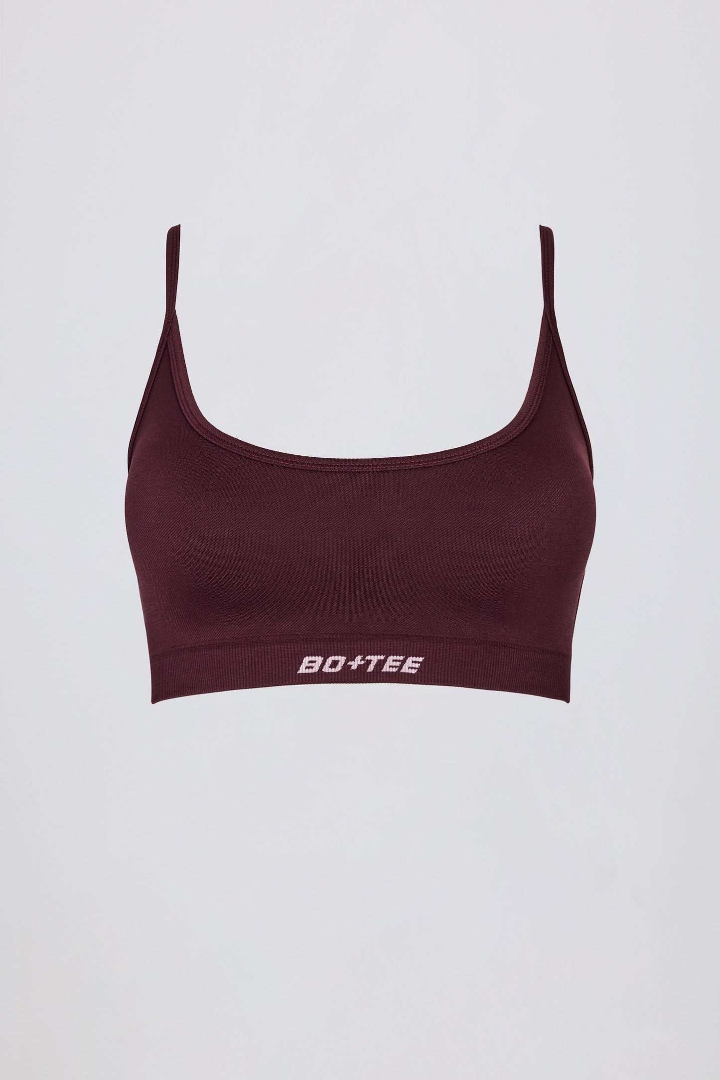 Super Sculpt Seamless Backless Sports Bra in Burgundy