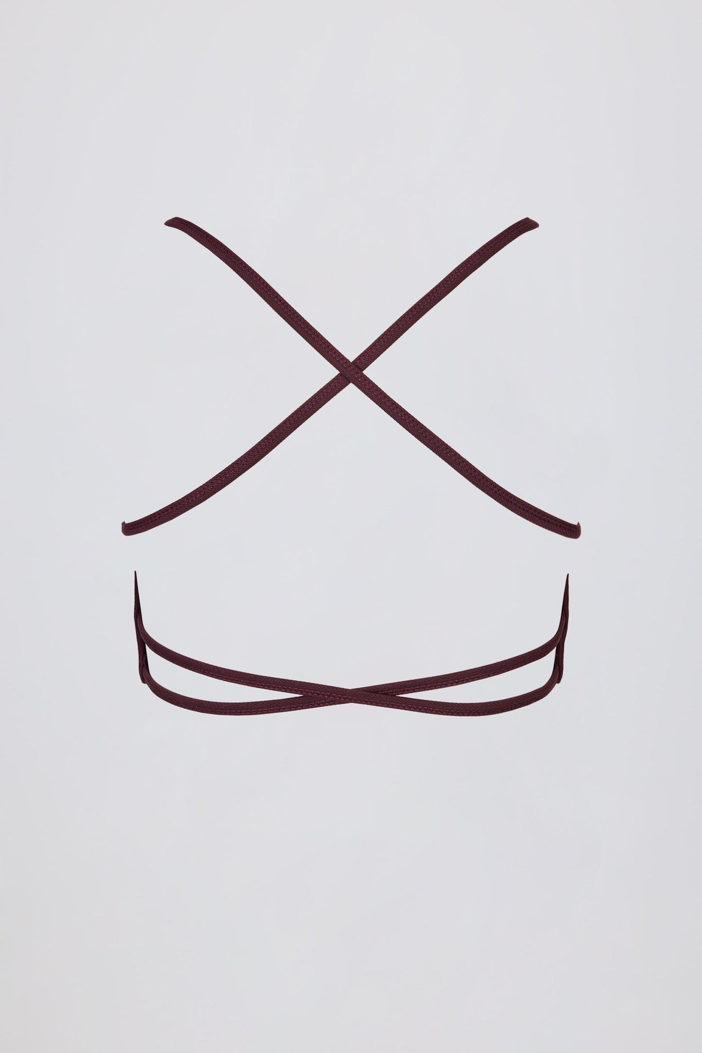 Super Sculpt Seamless Backless Sports Bra in Burgundy