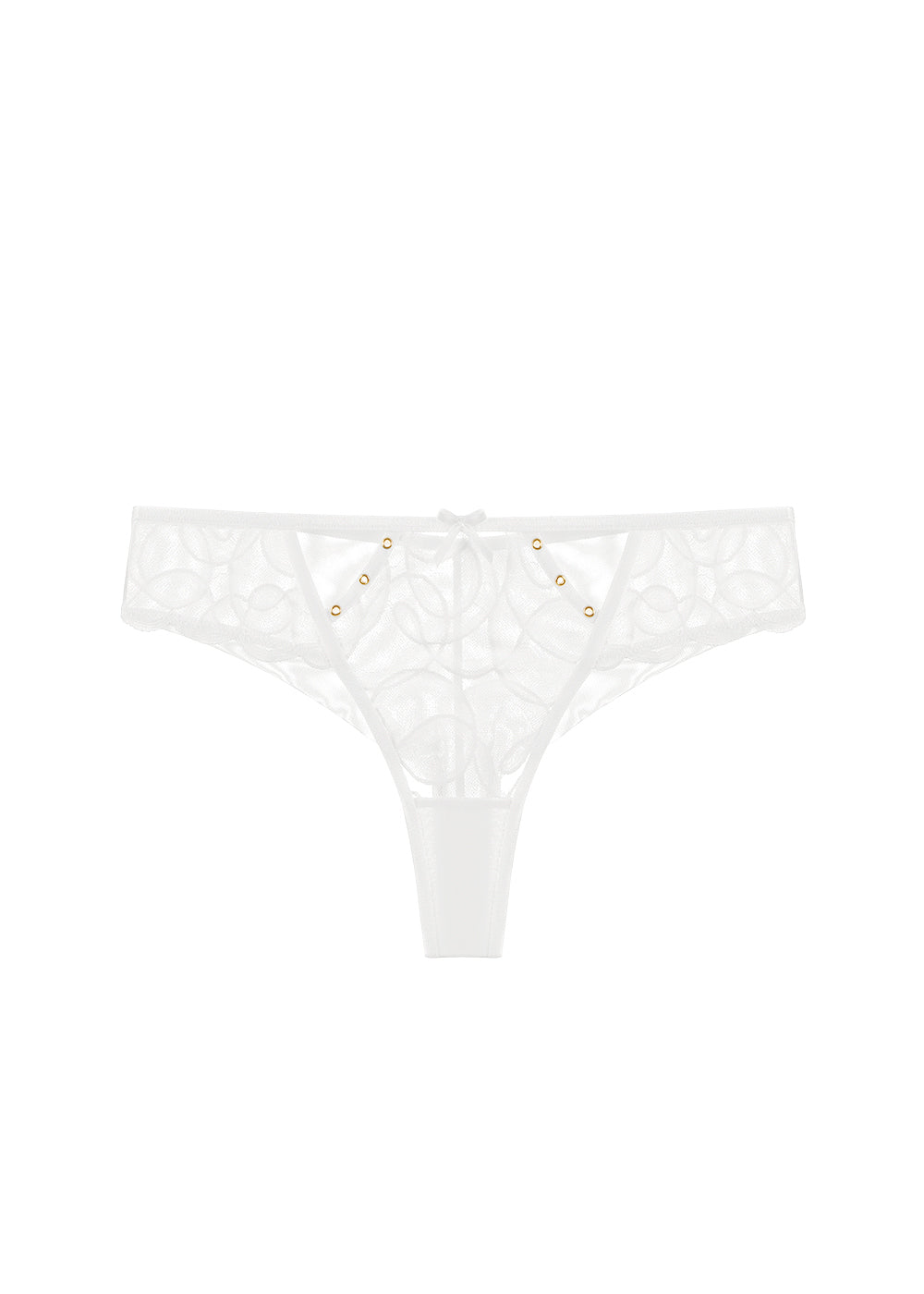 CINDY Plus White Sexy Lace Tanga Panties