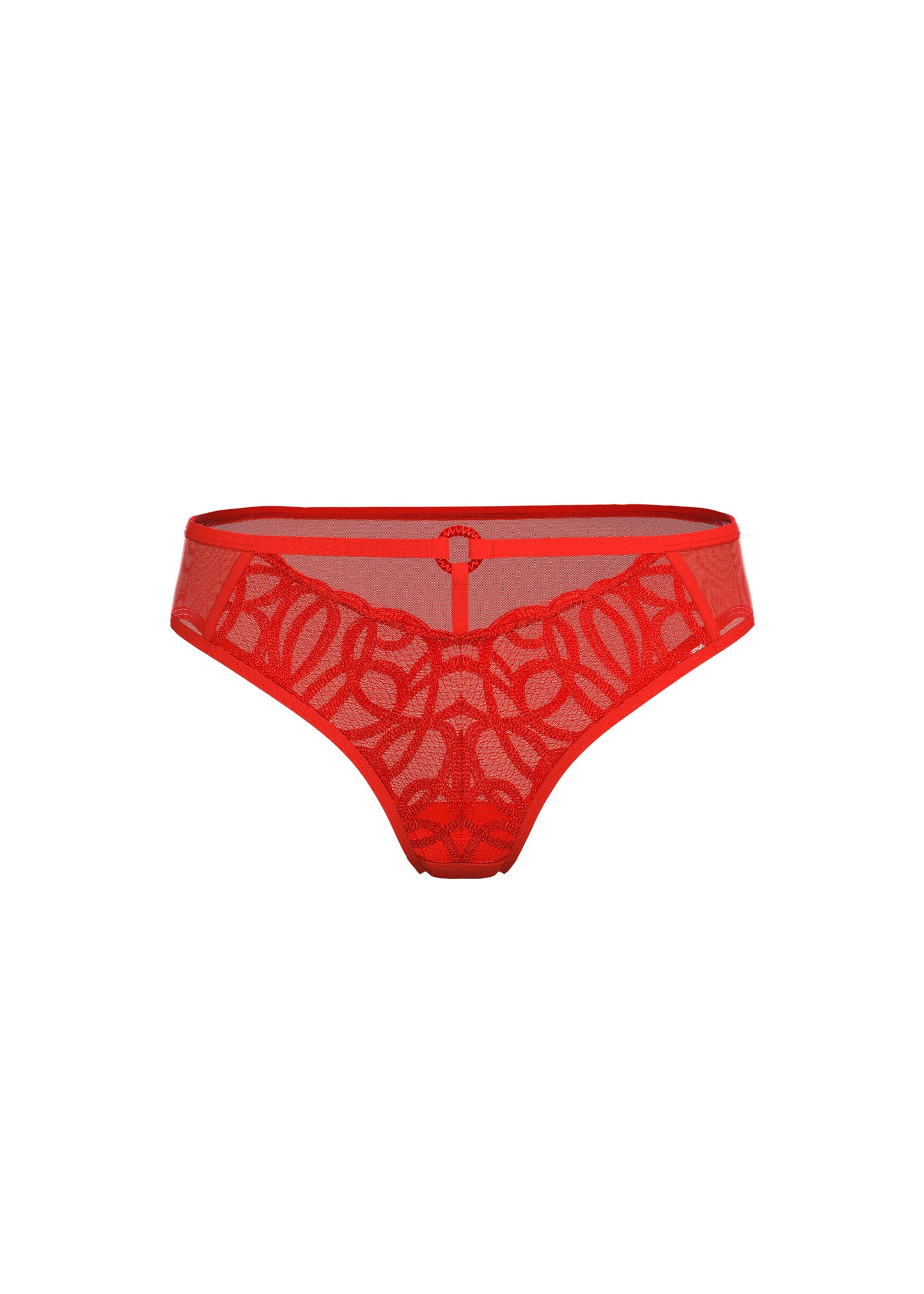 CLAIR Red Embroidery Lace Briefs Panties