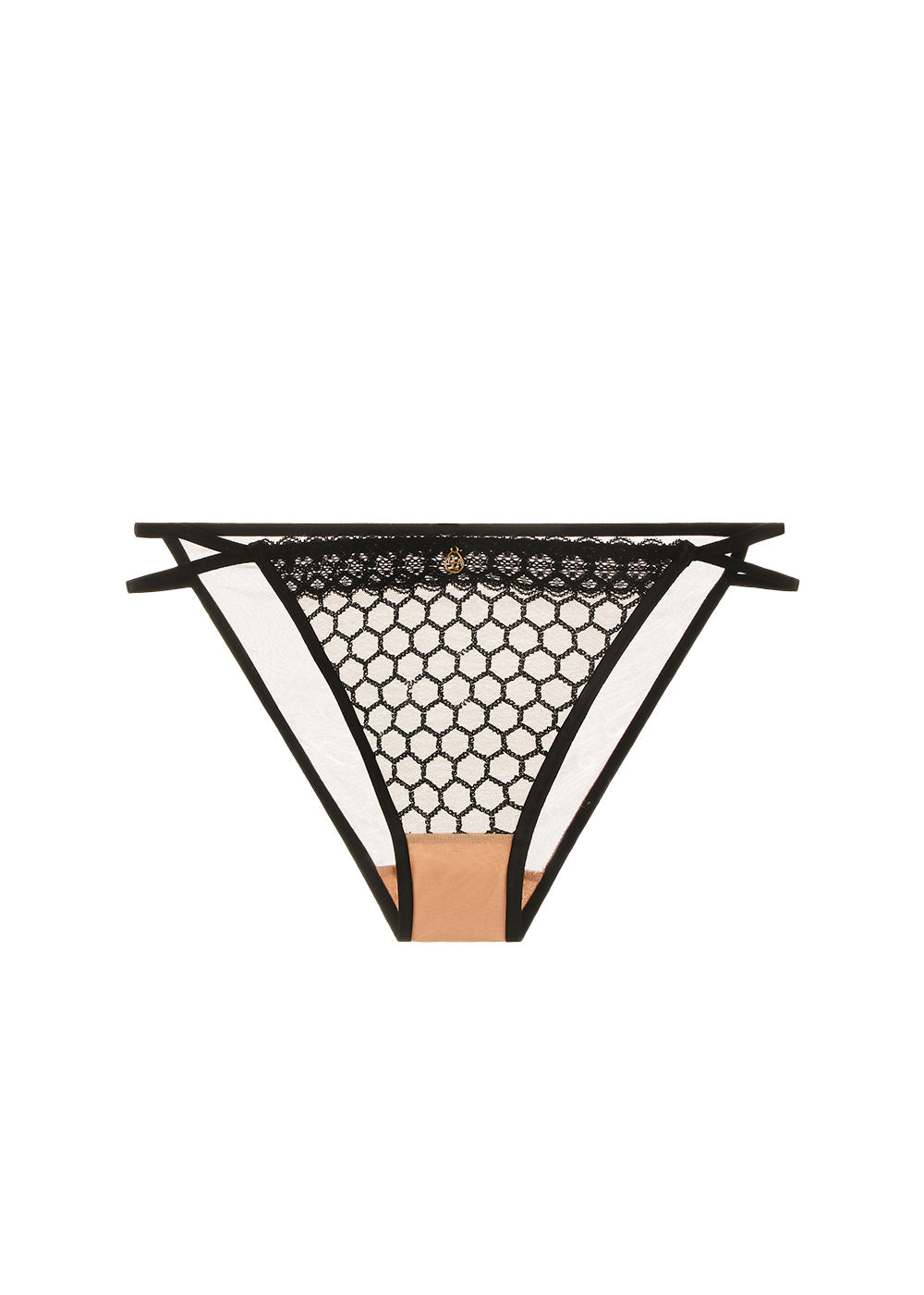 DAPHNE Sparkling Nude Lace Hipster Panties