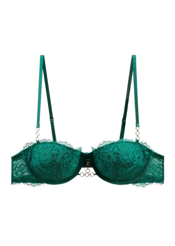 EILEEN Underwired Floral Lace Balconette Demi Bra
