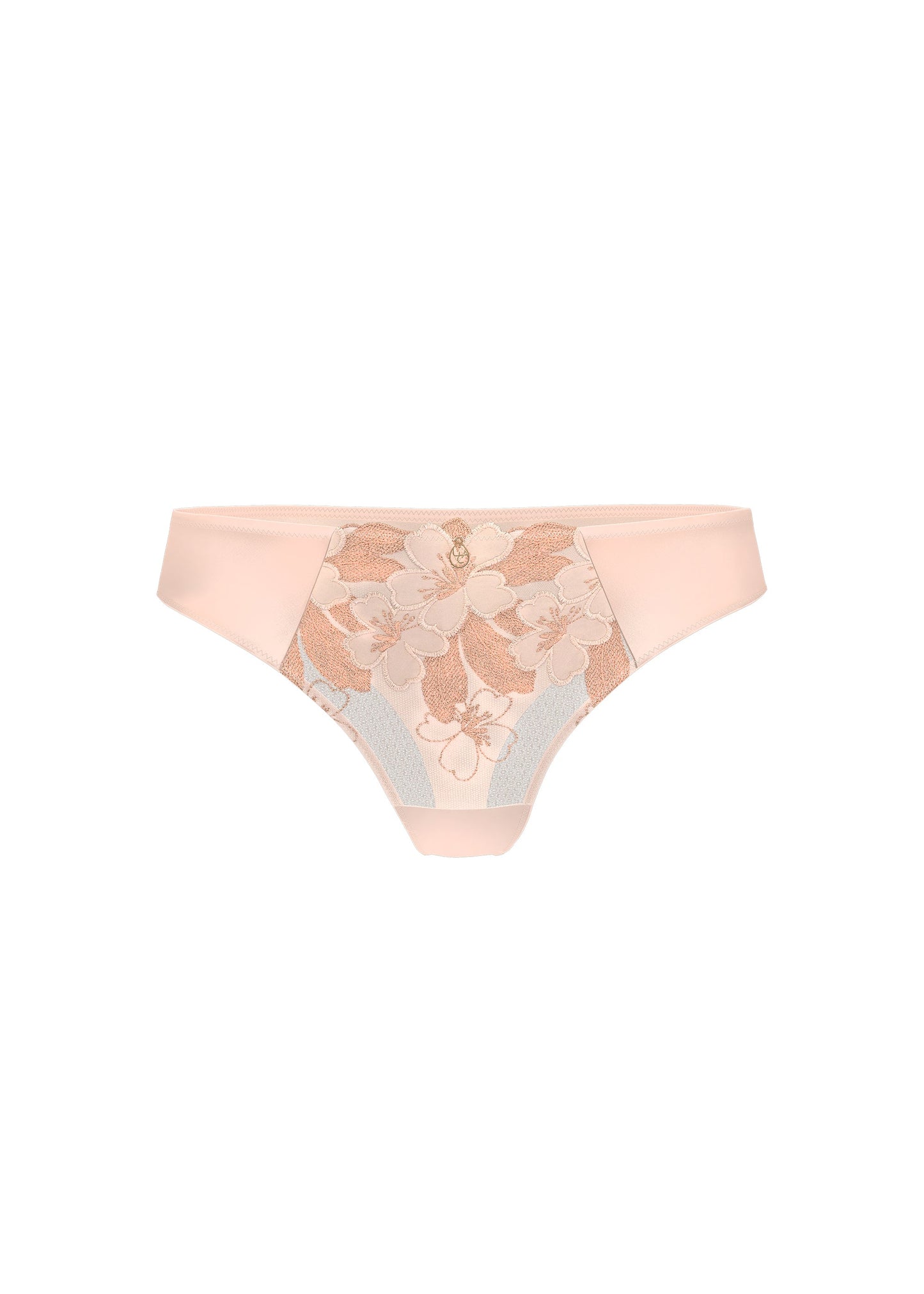 ESME Nude Pink Floral Lace Tanga Panties