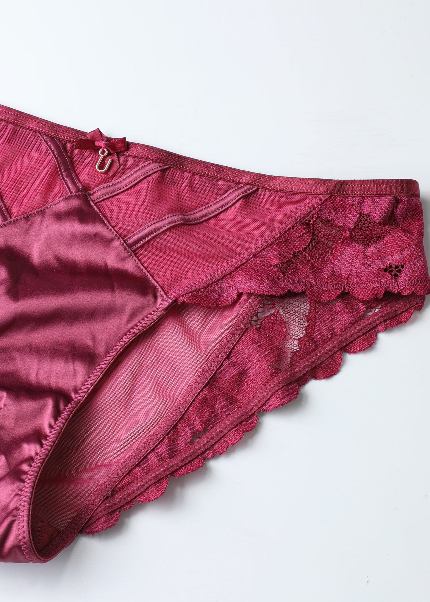 FLORA Red Lace Brief Panties