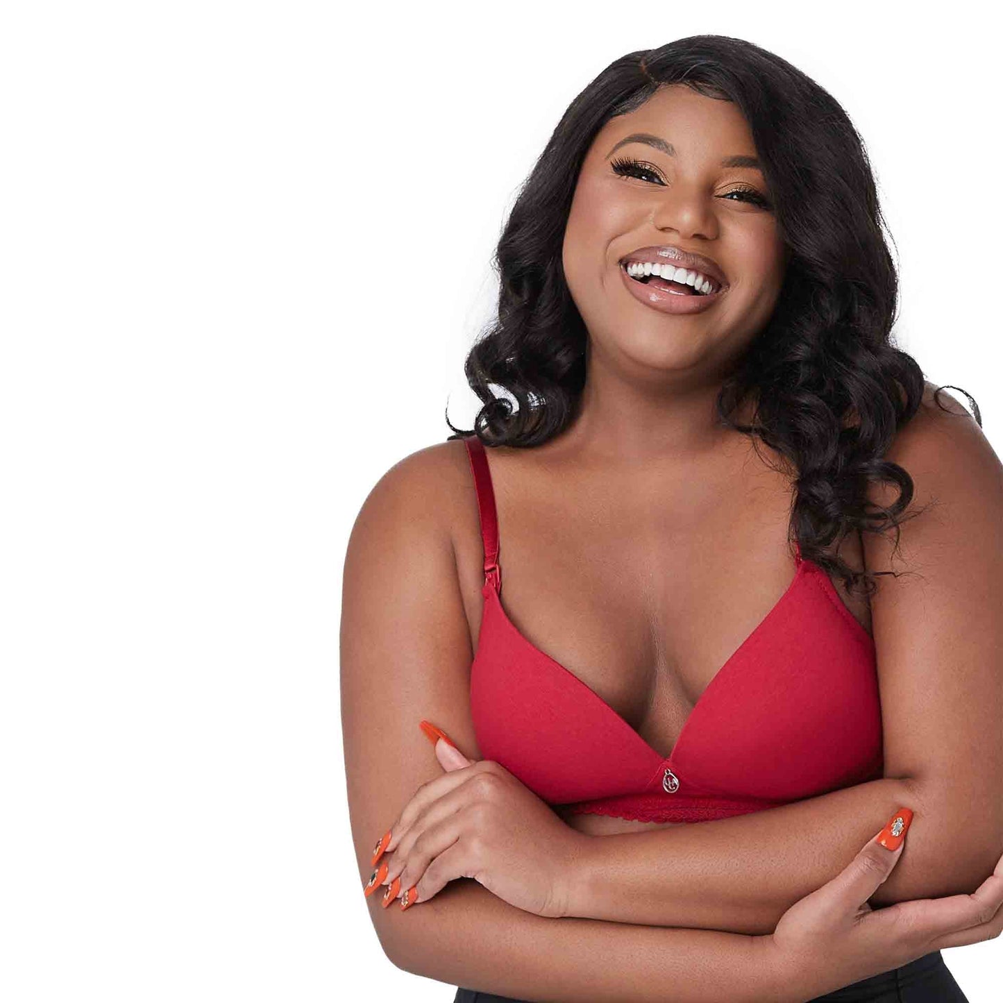 GIANNA Plus Cotton Red Molded Maternity Nursing Bra