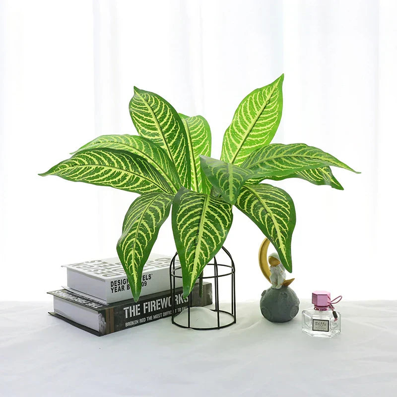 Artificial Bamboo Monstera Decor