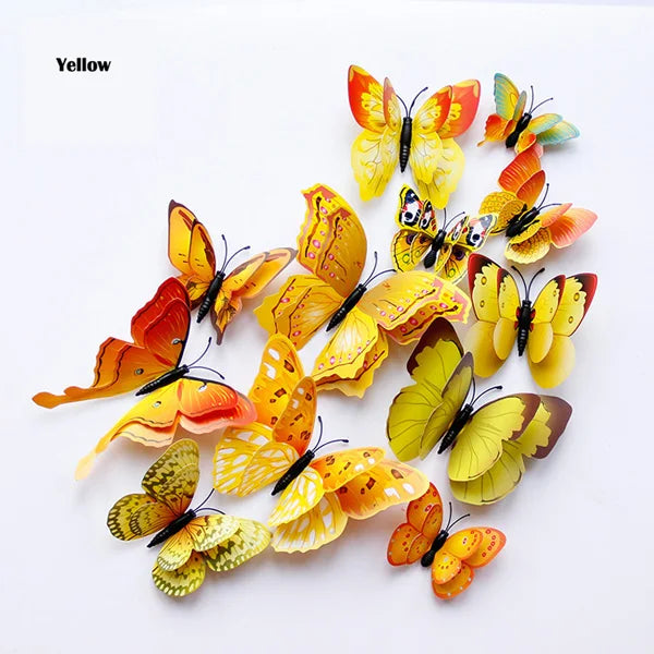 3D Butterfly Wall Stickers Set