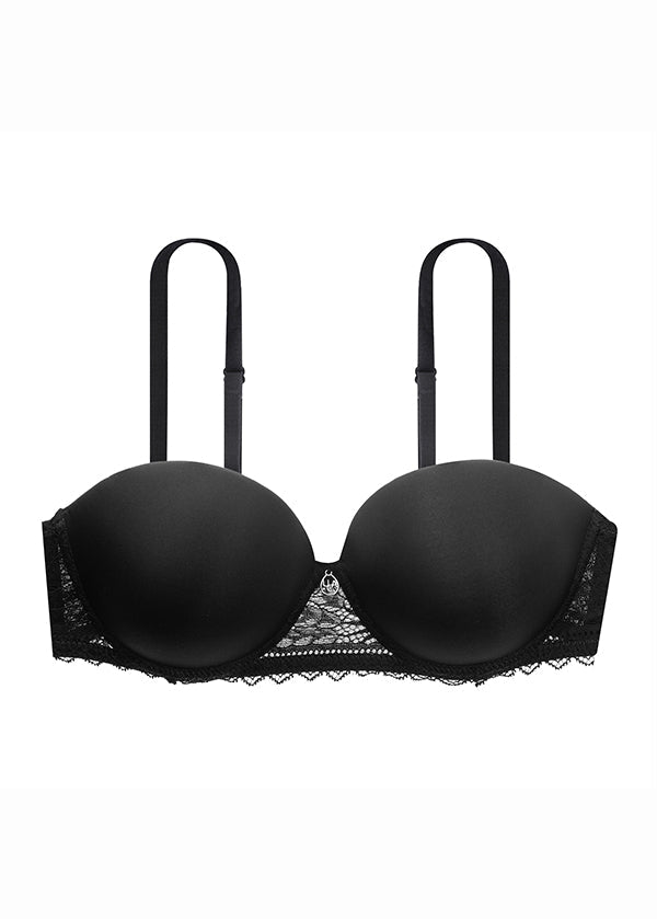 JAYNA Lace Balconette Push-Up Convertible Straps Demi Bra