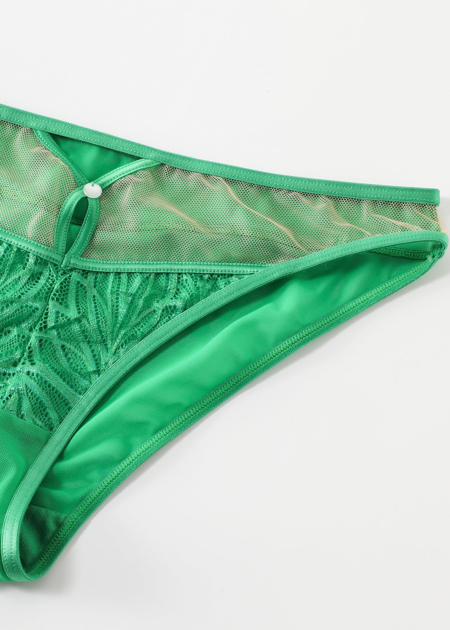 KALINA Green Lace Briefs with Keyhole Detail