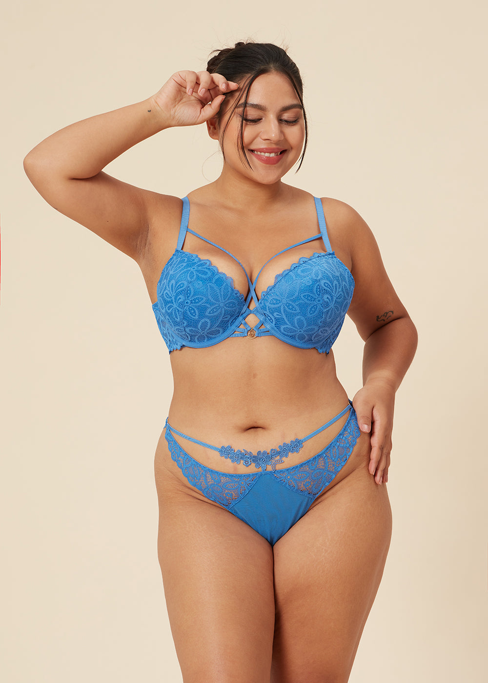 LYRA Plus Sexy Recycled Lace Lingerie Set
