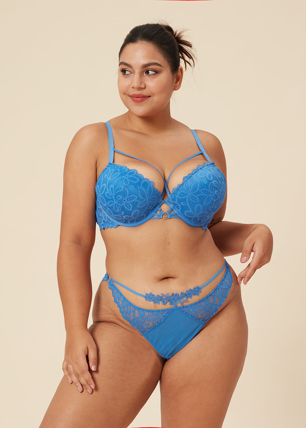 LYRA Plus Sexy Recycled Lace Tanga Panty