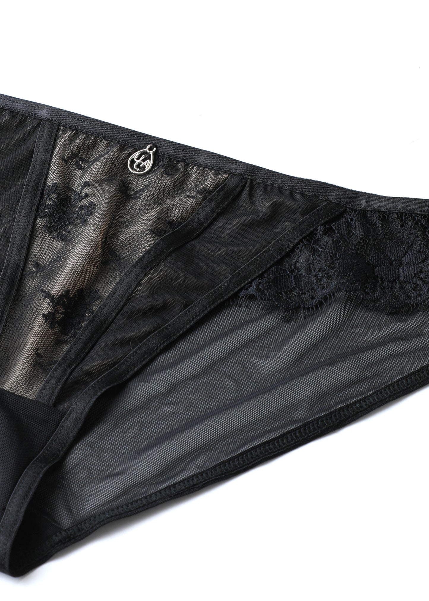 MAEVE Plus Black Eyelash Lace Brief Panties