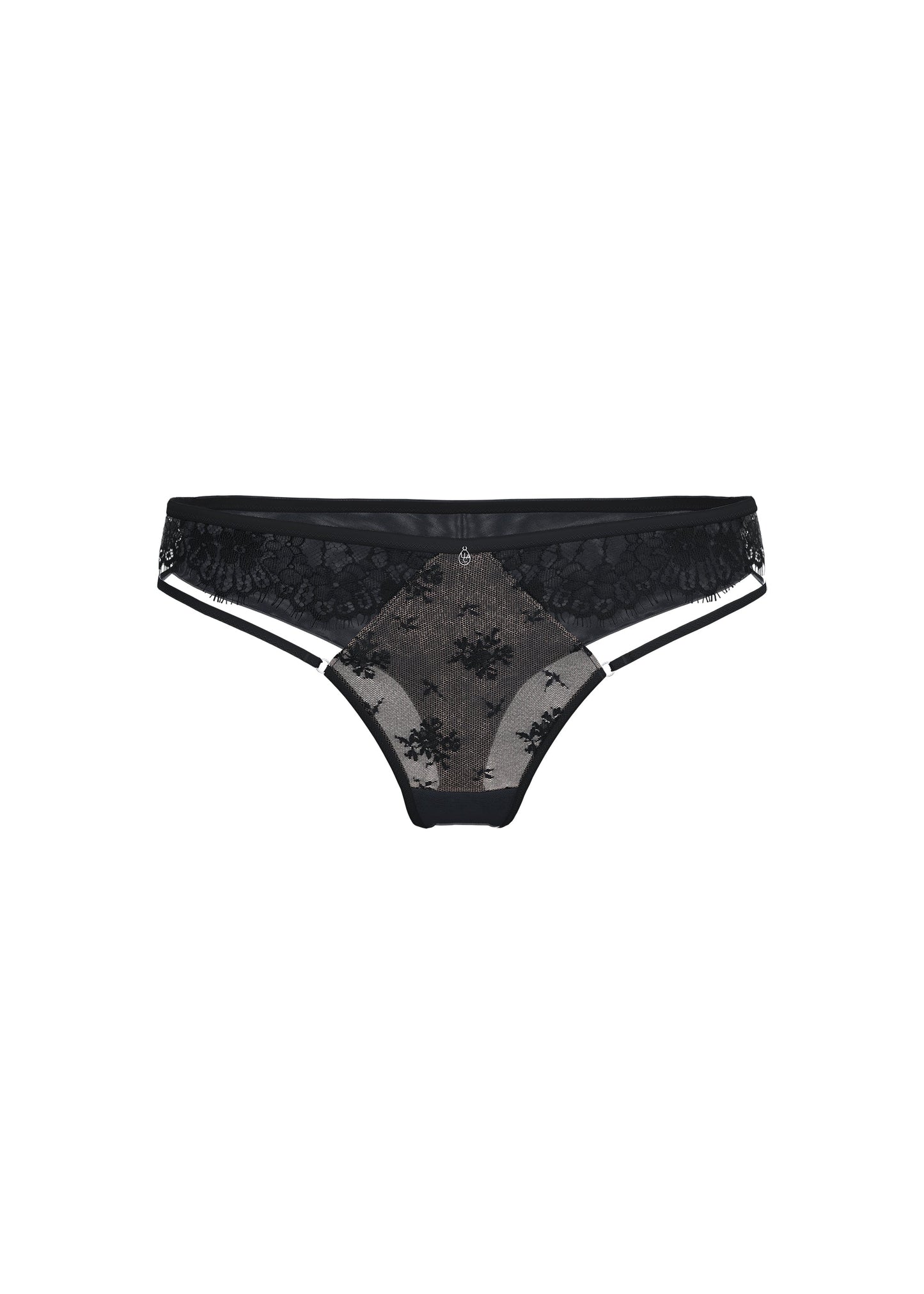 MARIS Black Eyelash Lace Tanga Panties