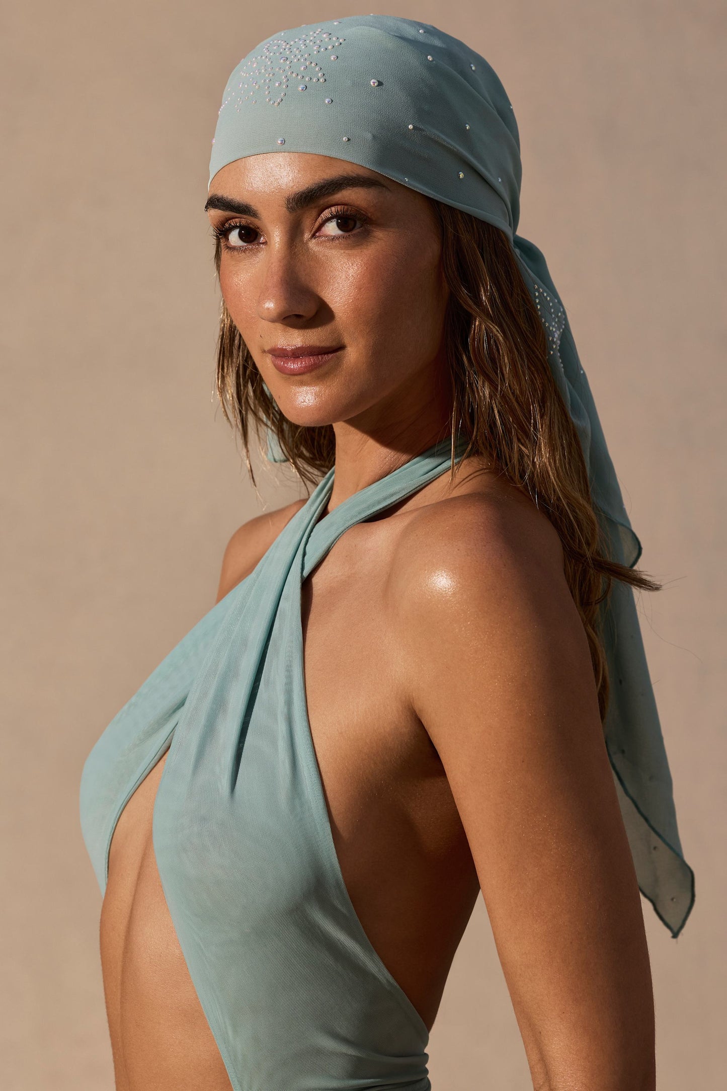 Headscarf in Seafoam Green