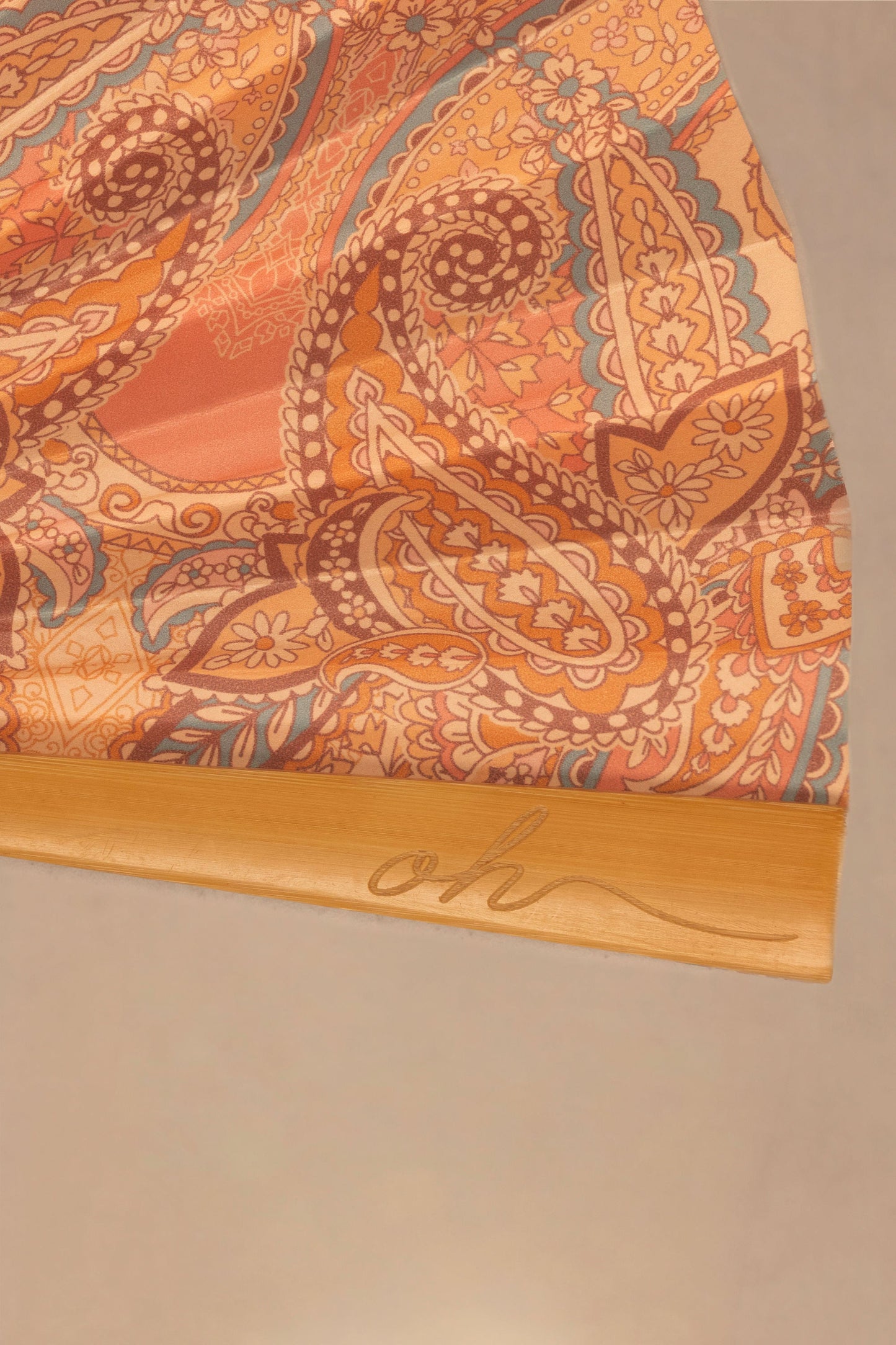 Folding Hand Fan in Paisley Print