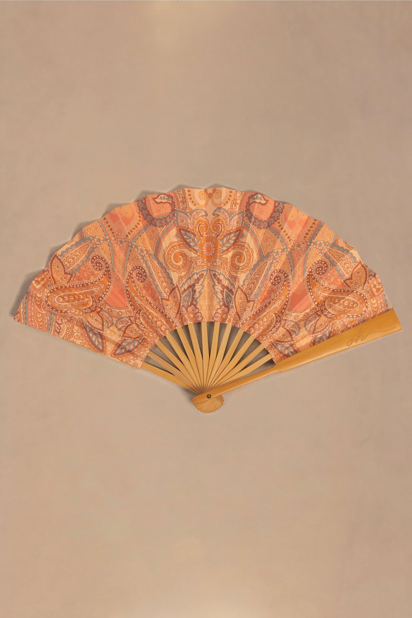 Folding Hand Fan in Paisley Print