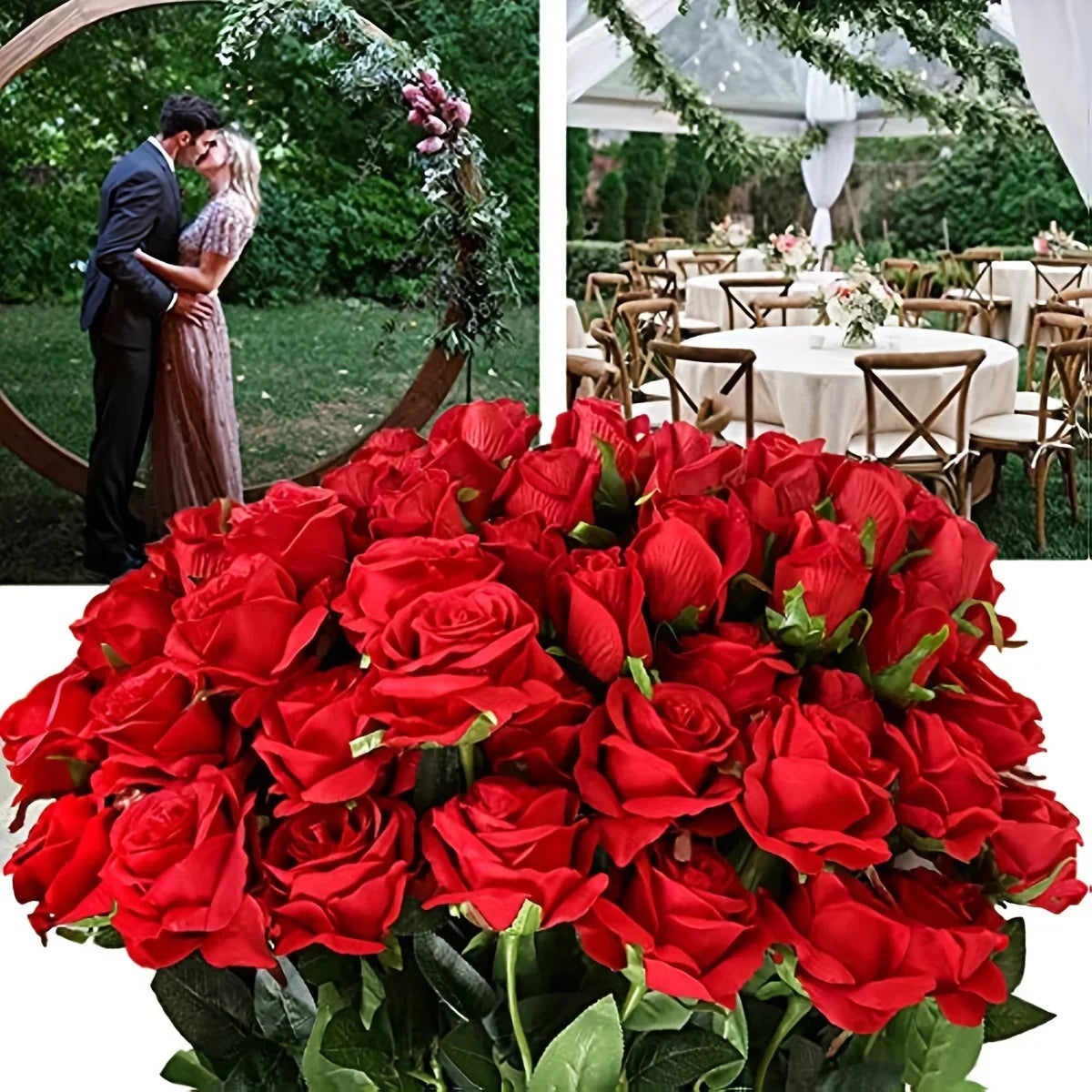 Realistic Artificial Rose Bouquet