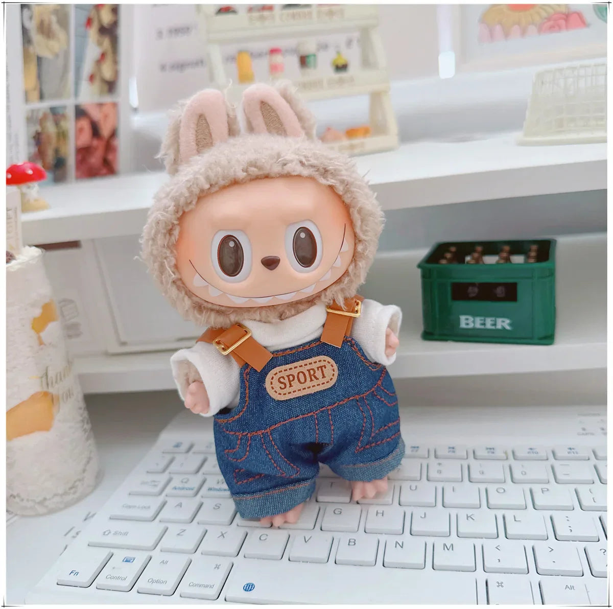 Labubu Denim Hoodie Outfit Set