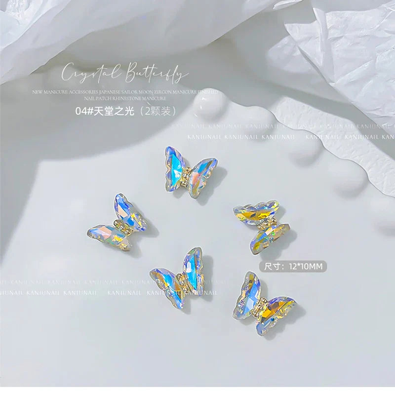 Gold/Silver Butterfly Nail Charms