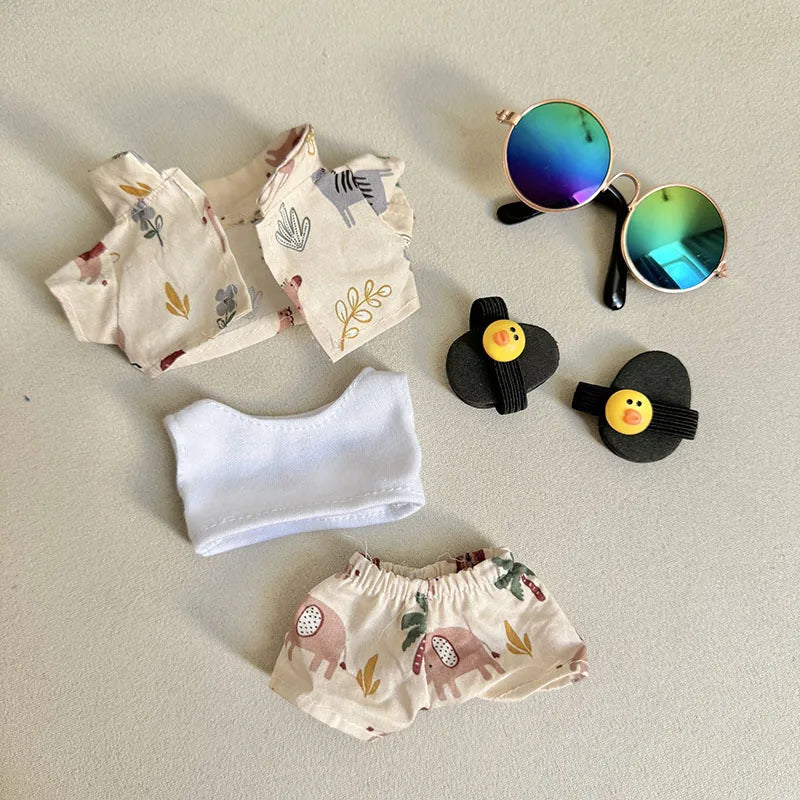 Labubu Beach Resort Overalls Set