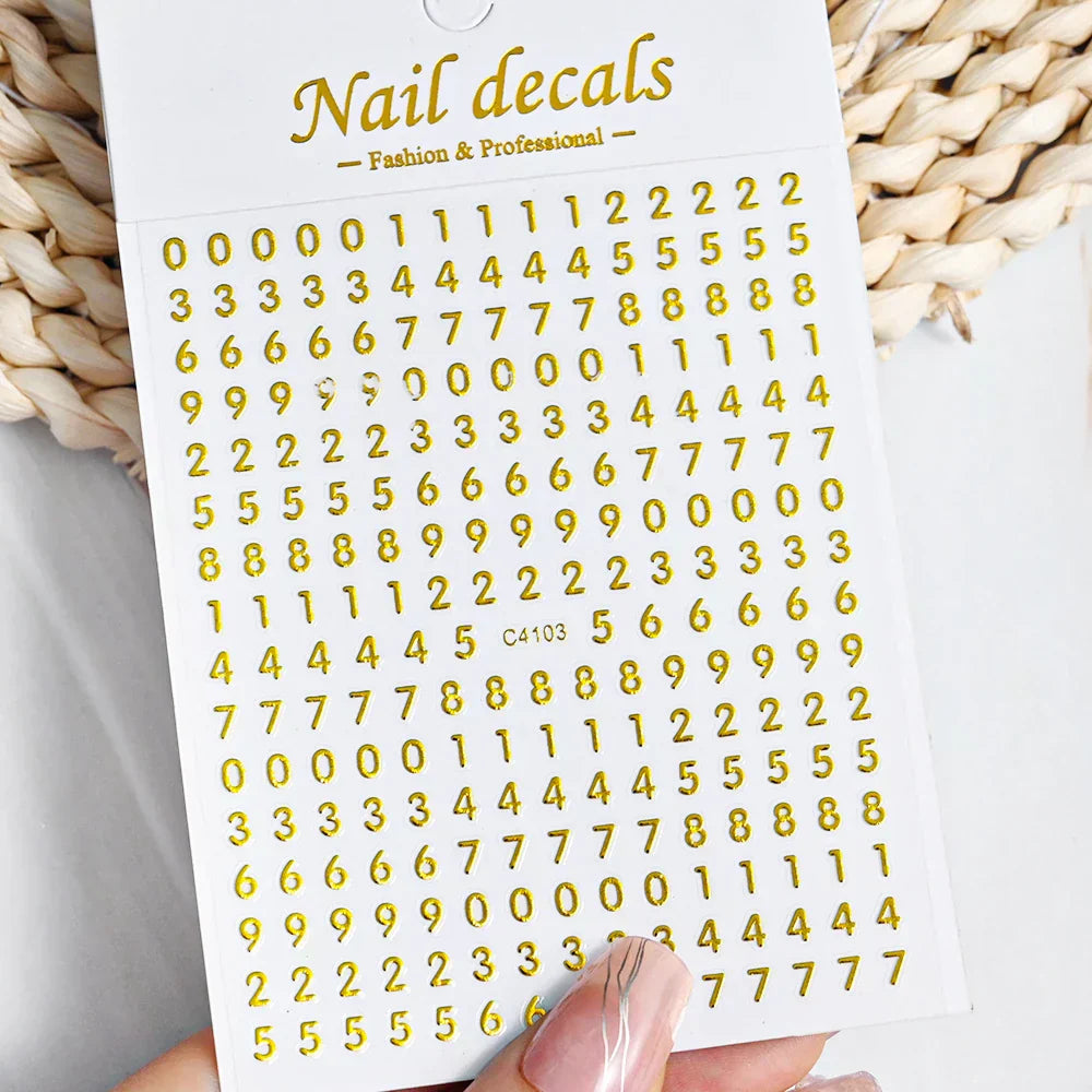 3D Metal Flame Nail Stickers