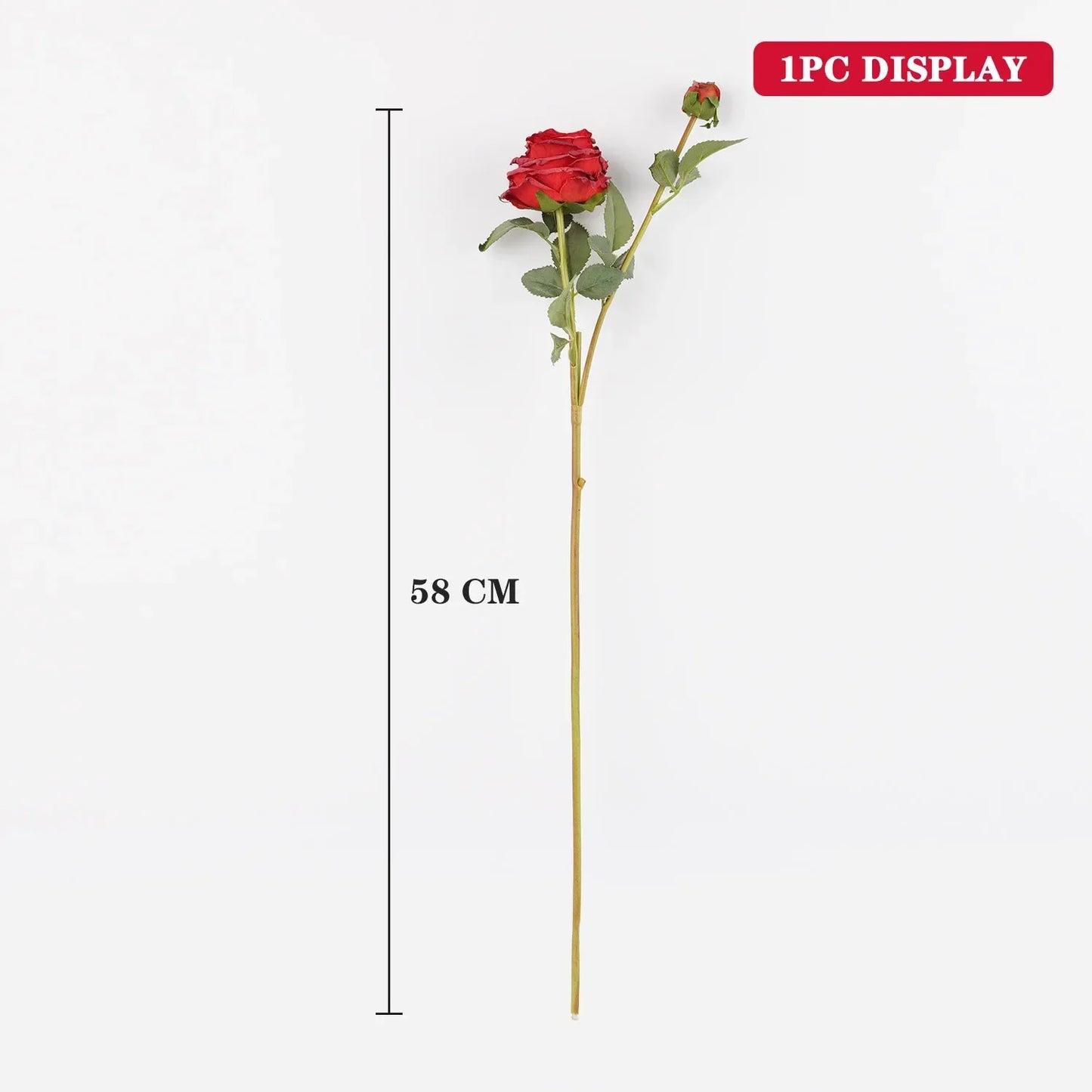 Artificial Red Rose Branch