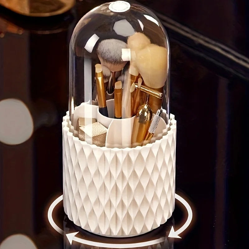 Rotary Makeup Brush Storage Barrel