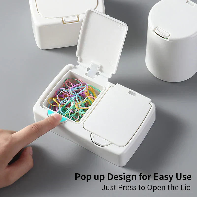 Pop-Up Cotton Swab Organizer