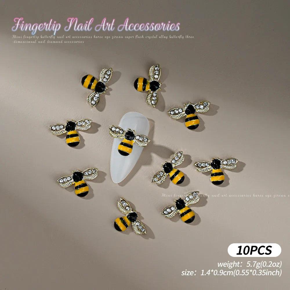 Gold/Silver Butterfly Nail Charms