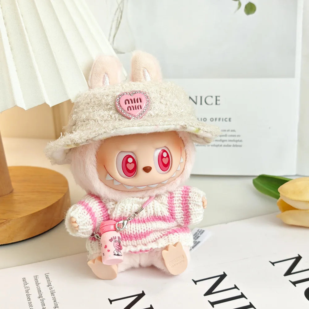 Labubu Clothes with Keyring Set