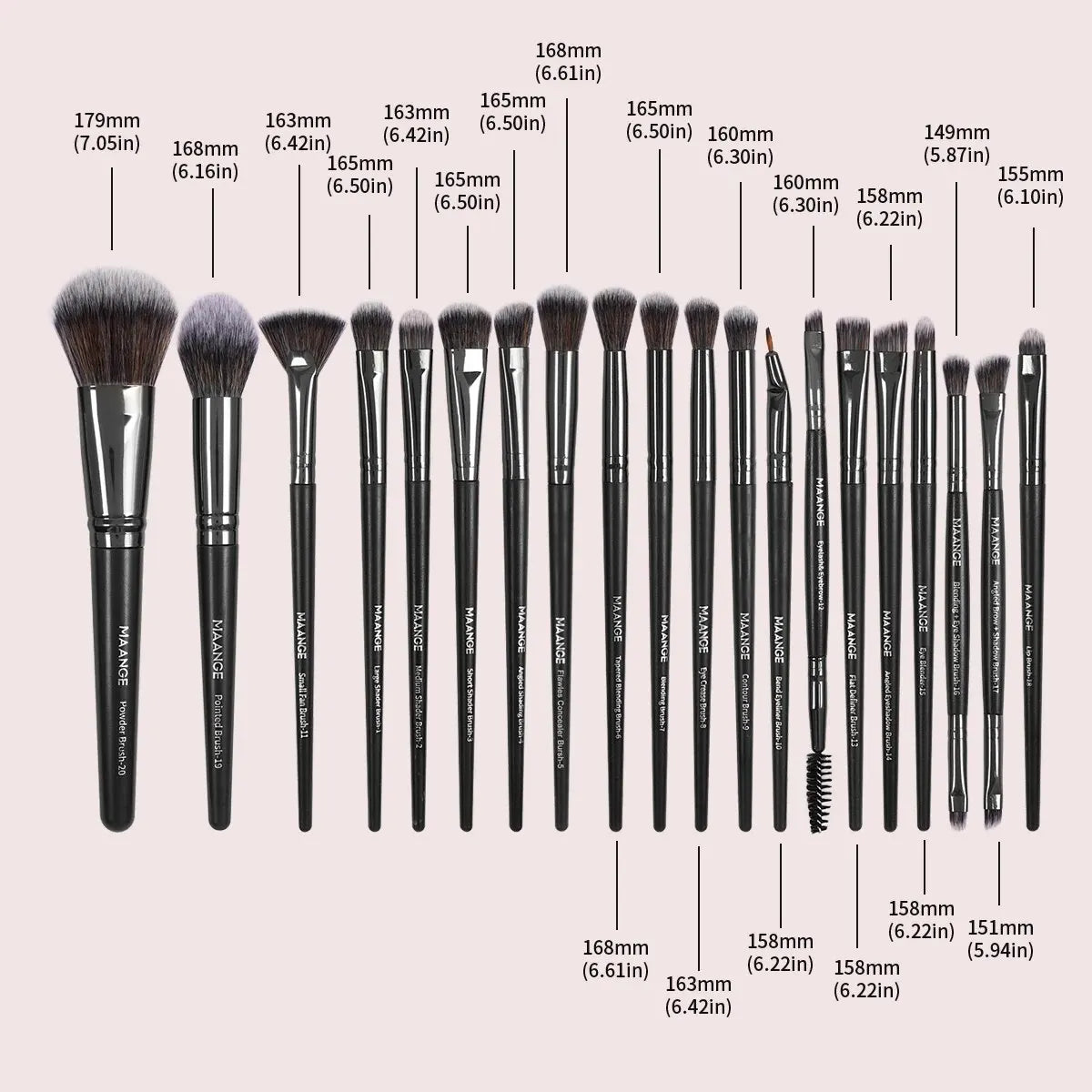 20Pcs Professional Makeup Brush Set