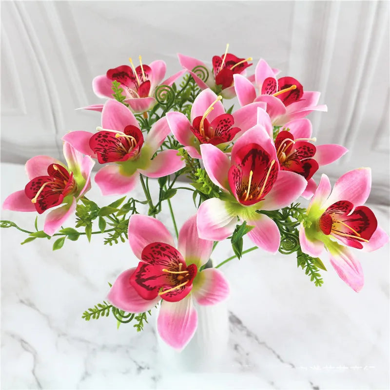 Artificial White Orchid Bouquet