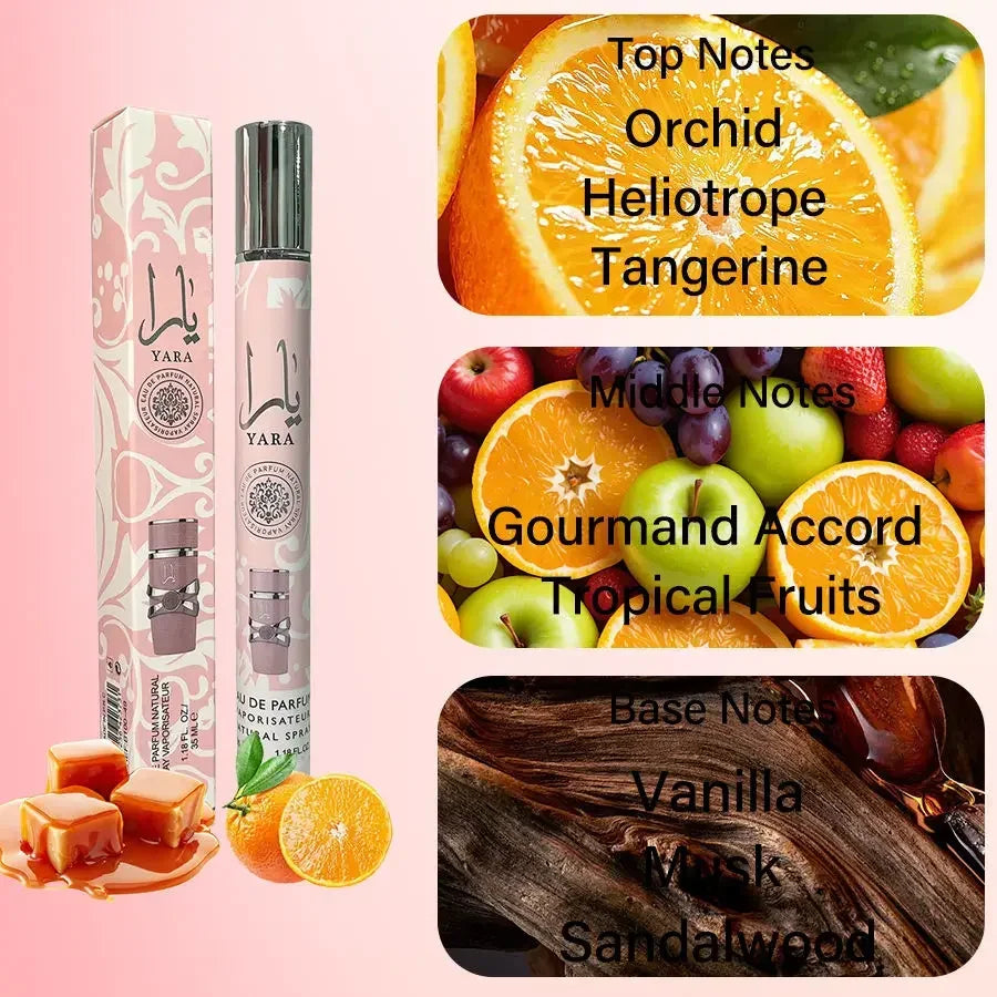 2pcs Yara Eau De Perfumes Men