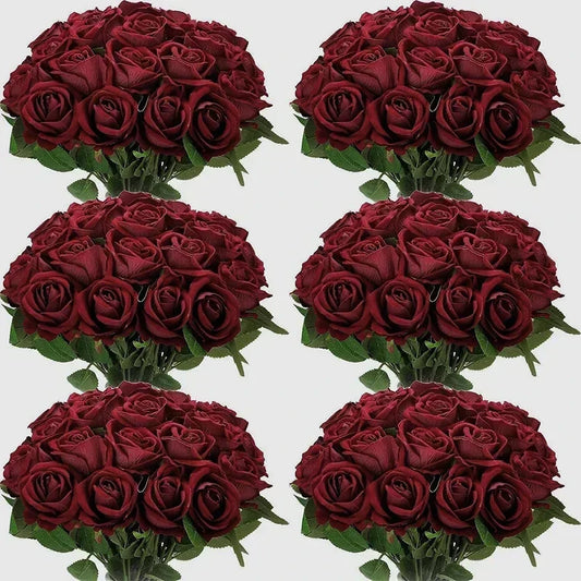 Velvet Artificial Rose Bouquet
