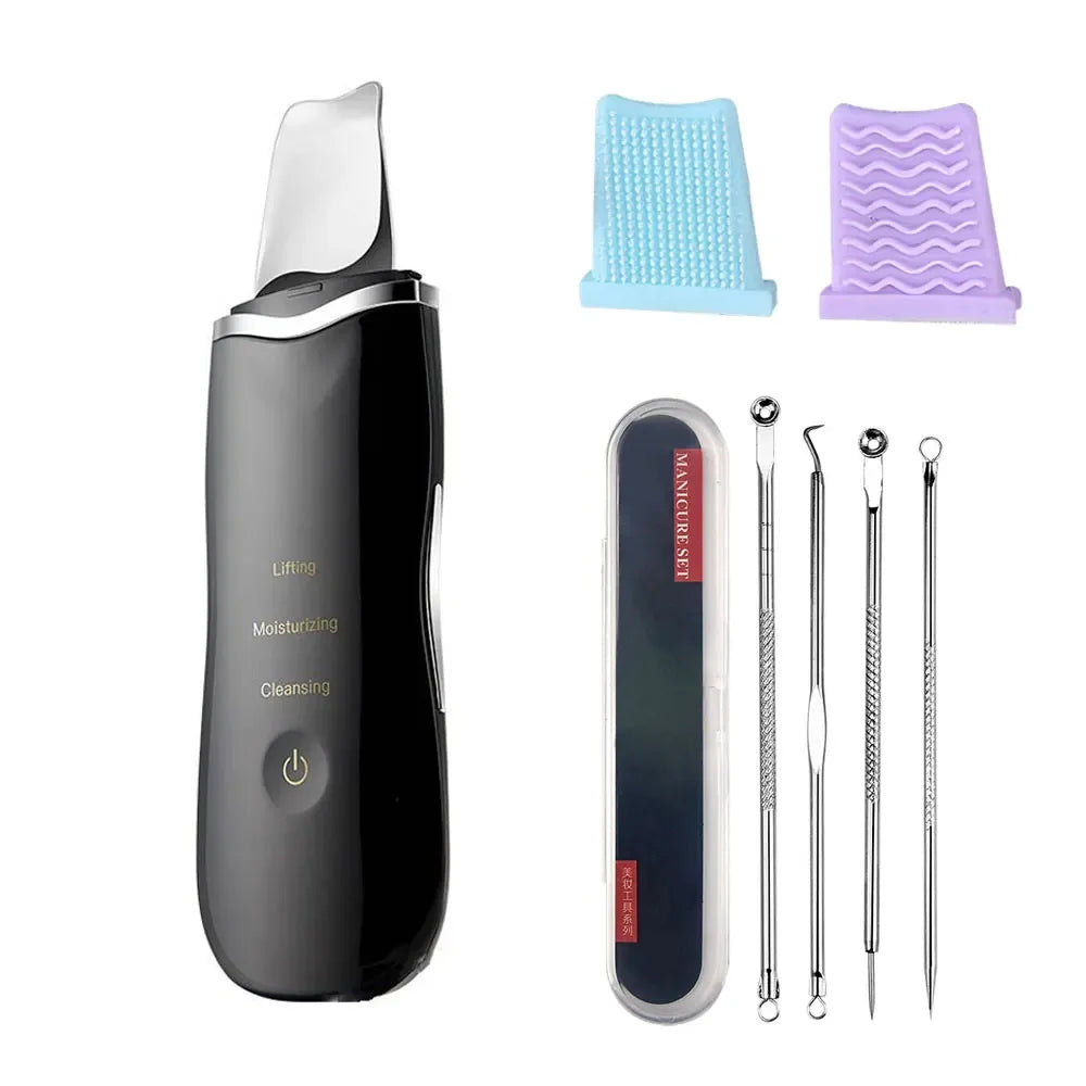 Ultrasonic Facial Skin Scrubber Cleanser
