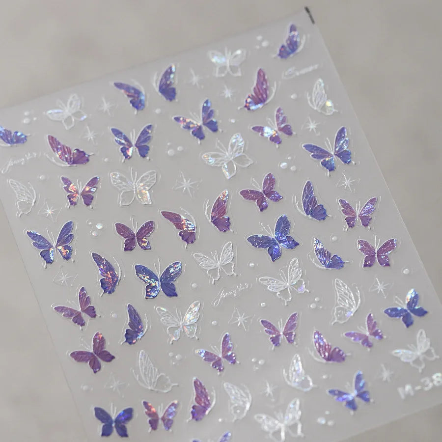 5D Spider Web Nail Sticker