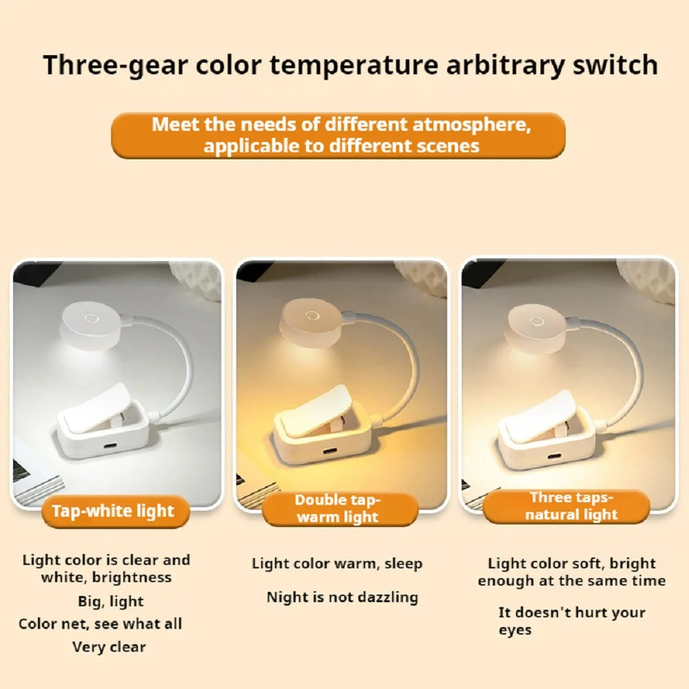 Mini USB Clip Book Lamp