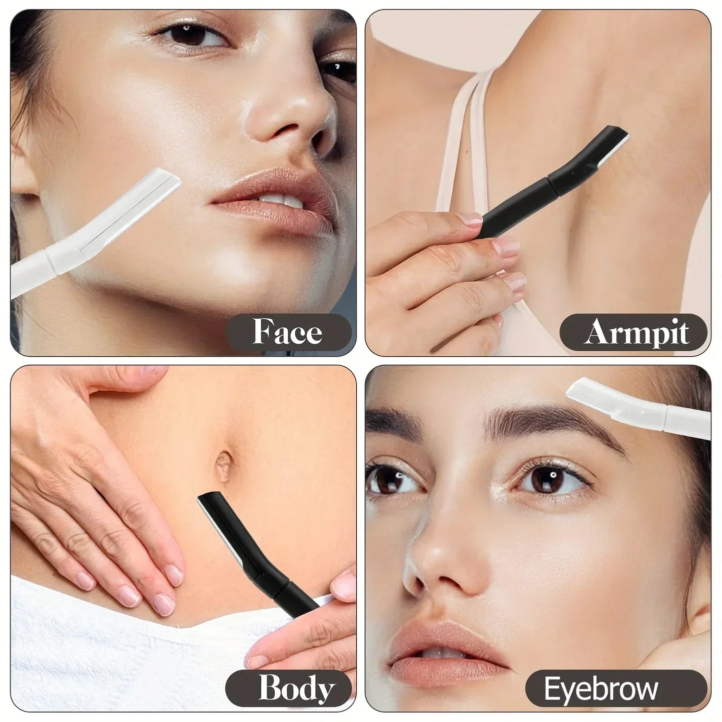 Stainless Steel Eyebrow Trimmer Set