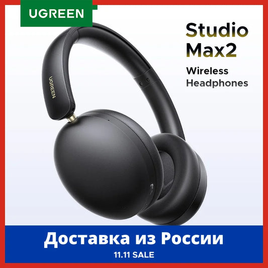UGREEN Studio Max2 Wireless Bluetooth Headphones, 80H Playtime, HiFi Stereo Over Ear Headphones with Microphone, Bluetooth 5.4