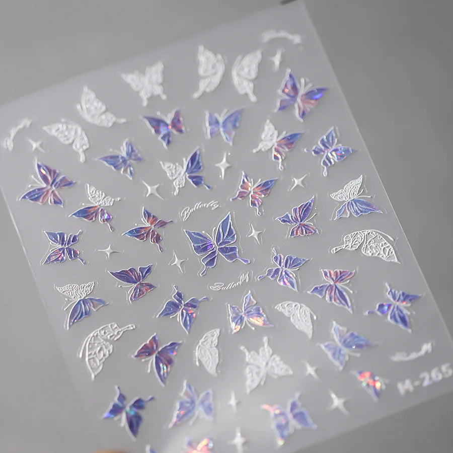 5D Spider Web Nail Sticker