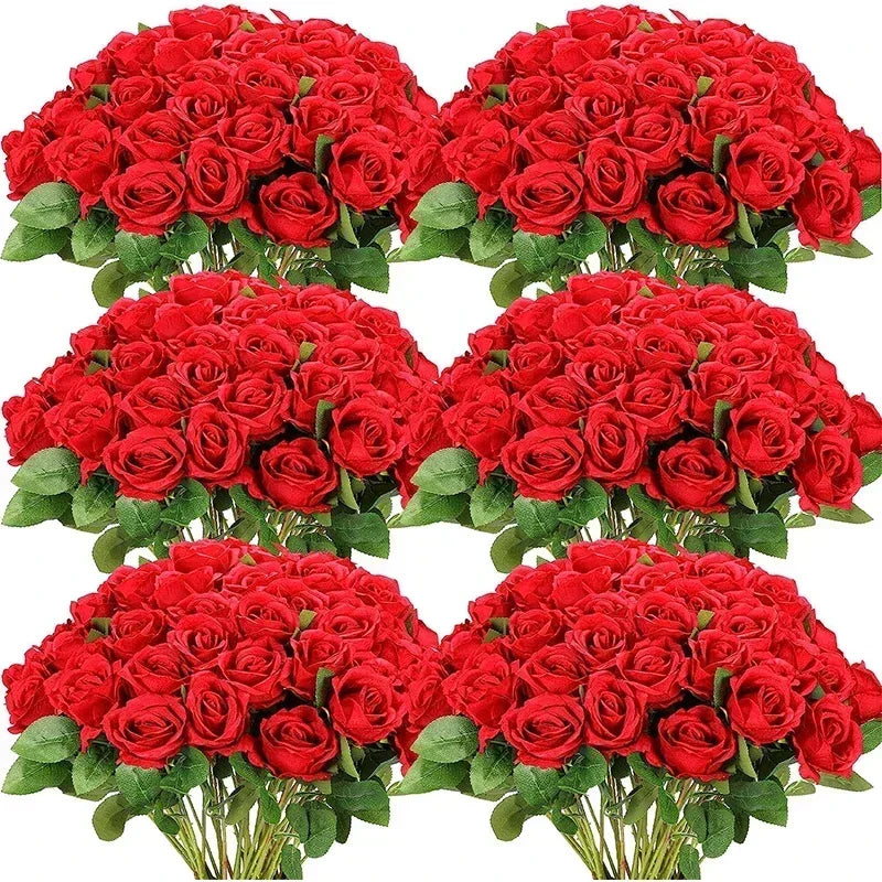 Velvet Artificial Rose Bouquet