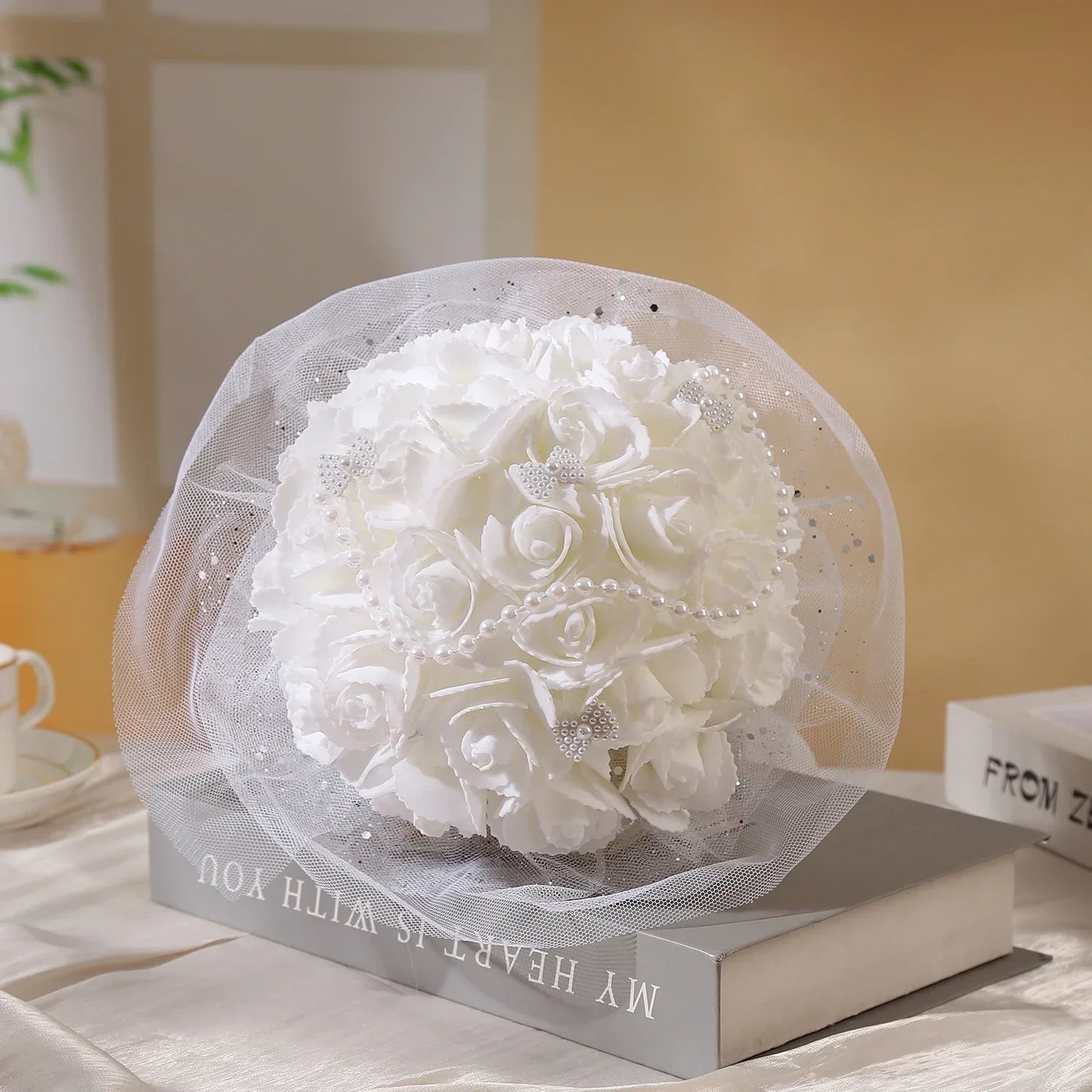 Artificial Pearl Wedding Bouquet